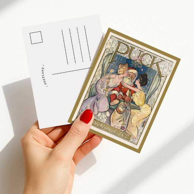 Puck Christmas 1902 Postcard (Creator Uploaded)
