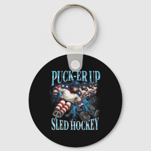 Puck-er Up Sled Hockey Women’s And Girls' Team Spo Key Ring