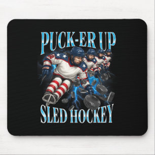 Puck-er Up Sled Hockey Women’s And Girls' Team Spo Mouse Mat