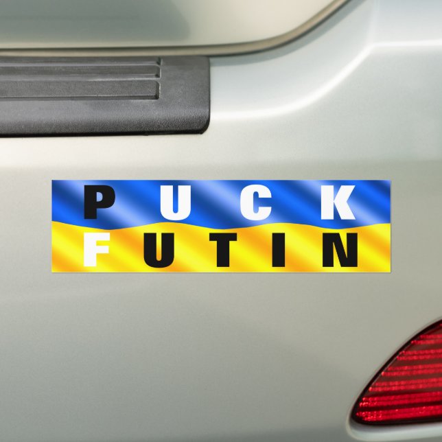 Puck Futin Bumber Sticker Ukraine Flag Stickers (On Car)