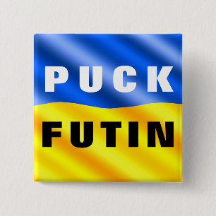Puck Futin Button - No War - Freedom for Ukraine