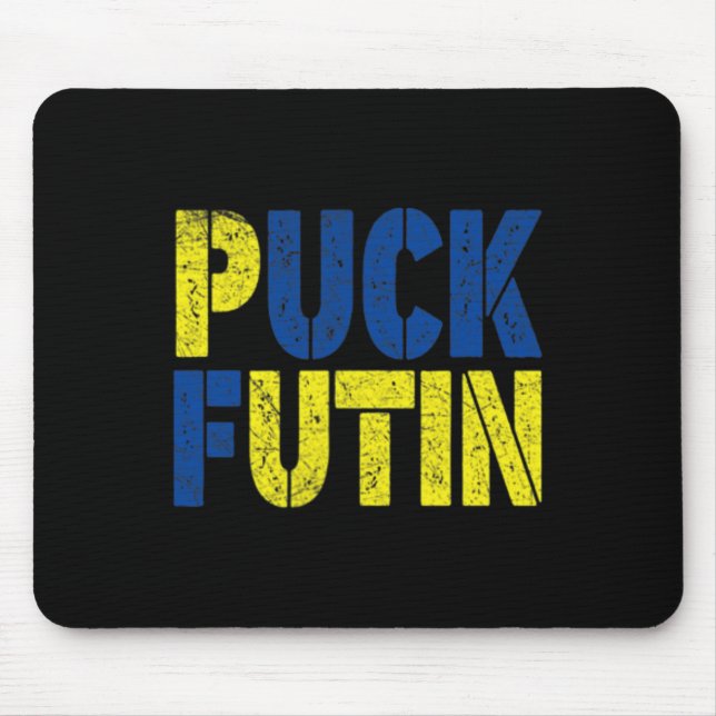 Puck Futin For This War - War On Ukraine - Support Mouse Mat (Front)