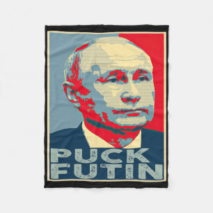 Puck Futin Hope I Stand With Ukraine Fleece Blanket