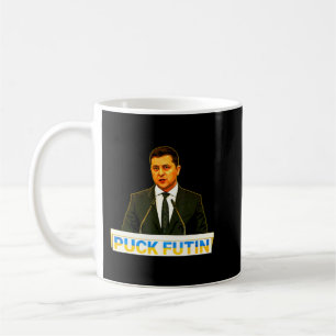 Puck Futin I Stand With Ukraine Flag Volodymyr Zel Coffee Mug