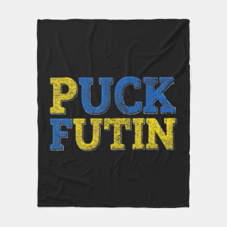 PUCK FUTIN I Stand With Ukraine  Fleece Blanket