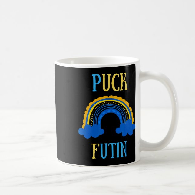 Puck Futin Meme Funny Design Ukraine Russia  Coffee Mug (Right)