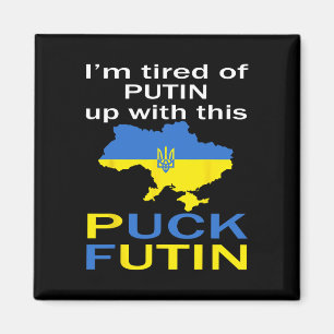 Puck Futin Meme Pround Of Ukrainian Ukraine Map Fl Magnet