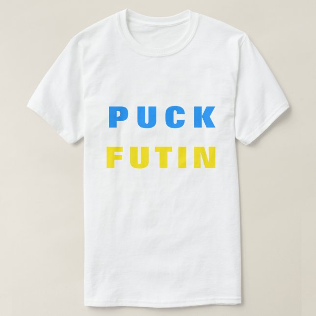 Puck Futin T-shirt Ukraine Support Ukrainian Flag (Design Front)