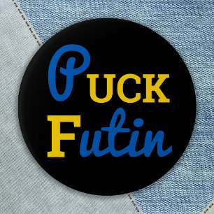 Puck Futin Ukraine Support Ukrainian Solidarity 6 Cm Round Badge