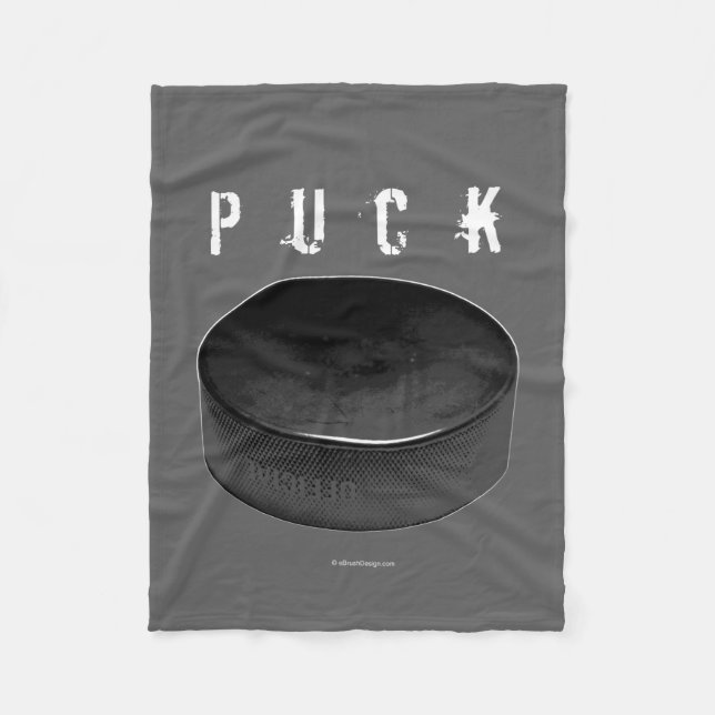 PUCK (Hockey) Fleece Blanket (Front)