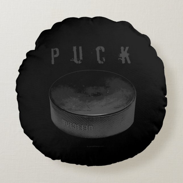PUCK (Hockey) Round Cushion (Front)