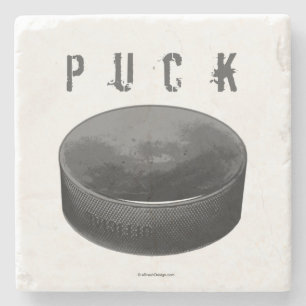 PUCK (Hockey) Stone Coaster