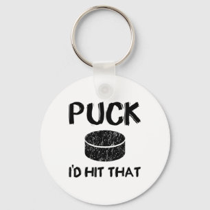 Puck - I#39;d Hit That Funny Hockey Key Ring