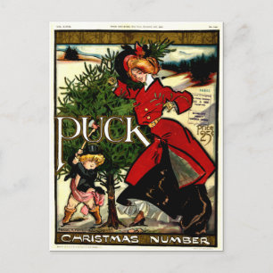 Puck Magazine Christmas 1900 Holiday Postcard
