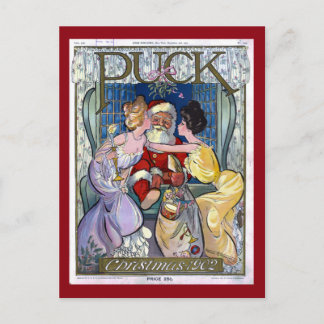 Puck Magazine Cover Christmas 1902 Holiday Postcard