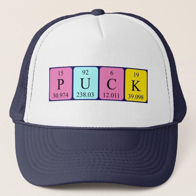 Puck periodic table name hat (Front)