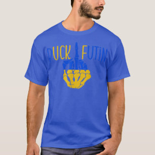 Puck skeleton Futin I Stand With Ukraine Ukrainian T-Shirt
