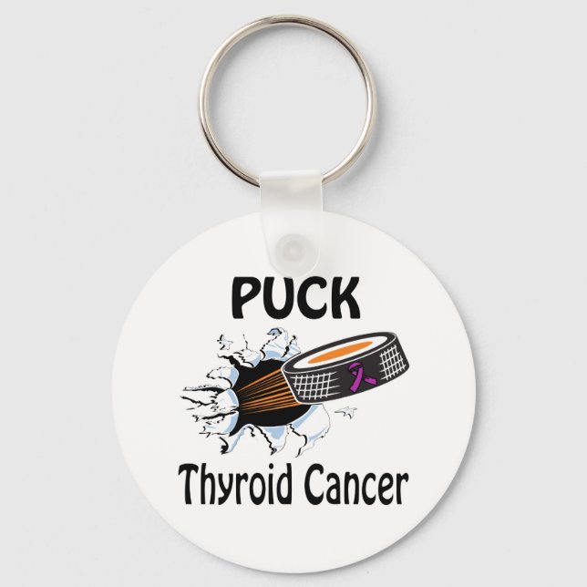 Puck The Causes Thyroid Cancer Keychain (Front)