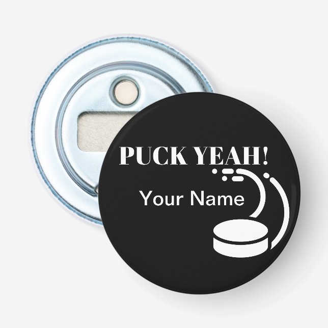 Puck Yeah Hockey Bottle Opener (Front)