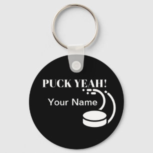 Puck Yeah Hockey Key Ring