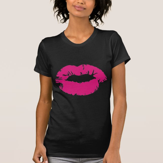 Pucker Pink Lipstick T-Shirt (Front)