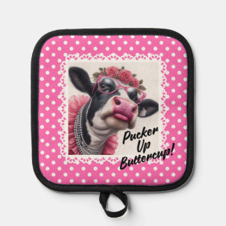 Pucker Up Buttercup! Oven Mitt and Pot Holders