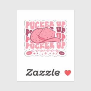 Pucker Up Cowboy Western Valentines Day 