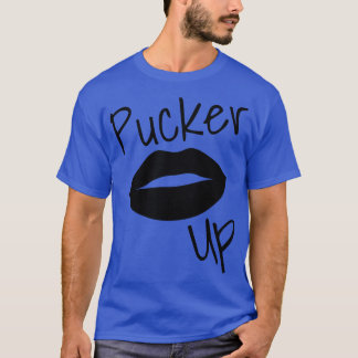Pucker Up Kiss Me Hot Lips Funny Fashion and Makeu T-Shirt