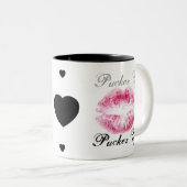 Pucker Up Two-Tone Coffee Mug (Front Right)