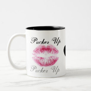 Pucker Up Two-Tone Coffee Mug