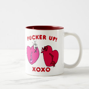 Pucker up Valentine Hearts Mug
