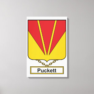 Puckett Family Crest Canvas Print