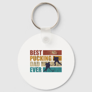 Pucking Dad Ever Hockey Dad  Key Ring