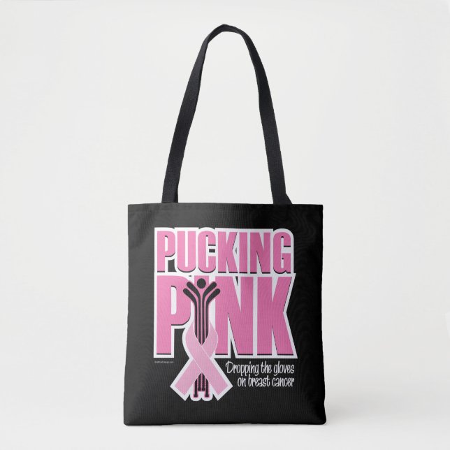 Pucking Pink (Hockey) Tote Bag (Front)