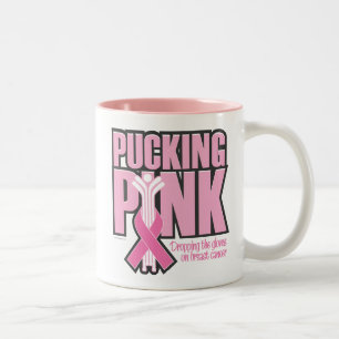Pucking Pink (Hockey) Two-Tone Coffee Mug