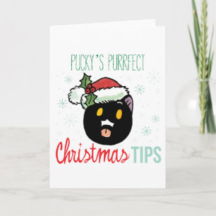 Pucky's Purrfect Christmas Tips card