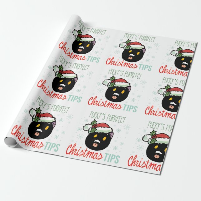 Pucky's purrfect wrapping paper! paper (Unrolled)