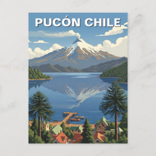 Pucon Chile Travel Postcard