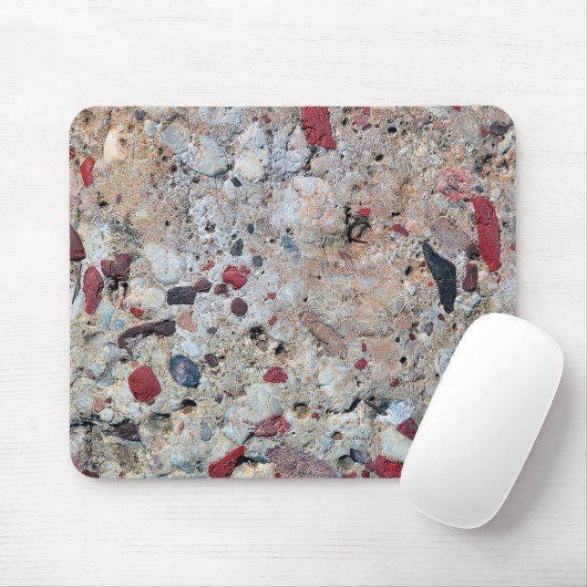 Pudding Stone Texture Mouse Mat (With Mouse)