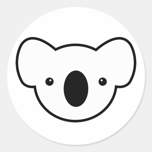 Pudding the Koala Classic Round Sticker (Front)