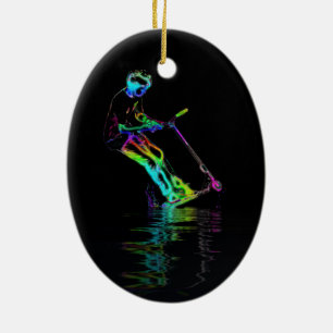 Puddle Jumping - Scooter Champ Ceramic Tree Decoration