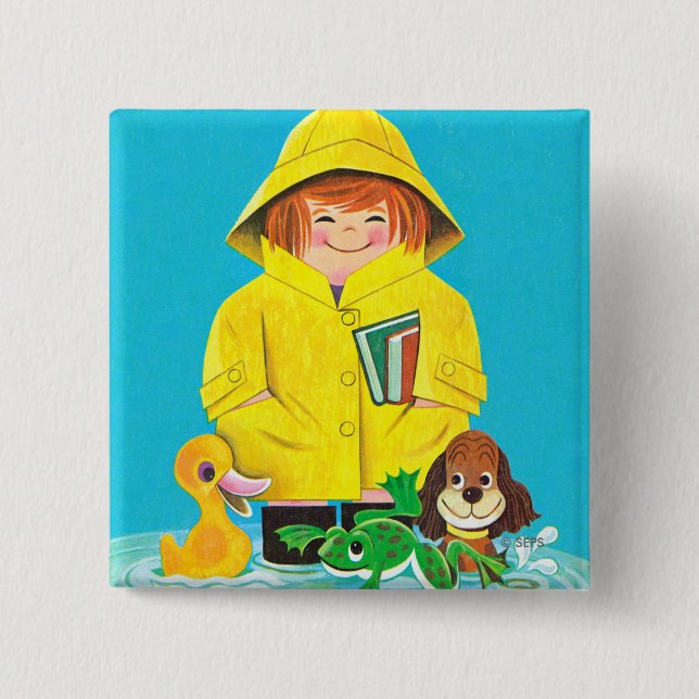 Puddles of Fun 15 Cm Square Badge (Front)