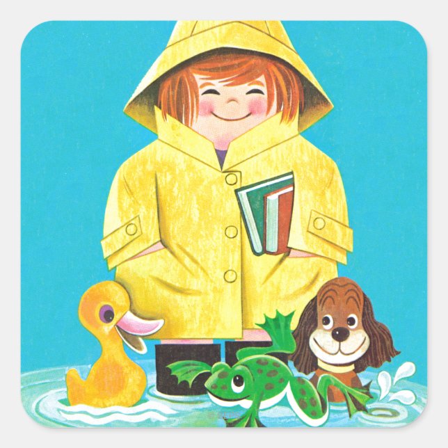 Puddles of Fun Square Sticker (Front)