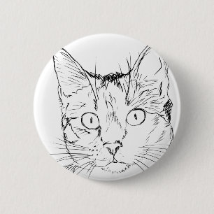 Puddy Cat 6 Cm Round Badge