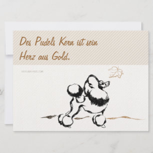 Pudel Einladungen Invitation