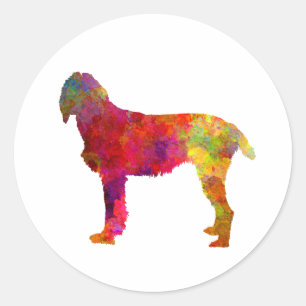 Pudelpointer in watercolor classic round sticker