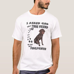Pudelpointer Saying Mum Dad Costume, Pointing Hunt T-Shirt