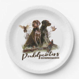 Pudelpointers, Hunting pheasant Paper Plate
