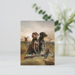 Pudelpointers, Hunting pheasant        Postcard