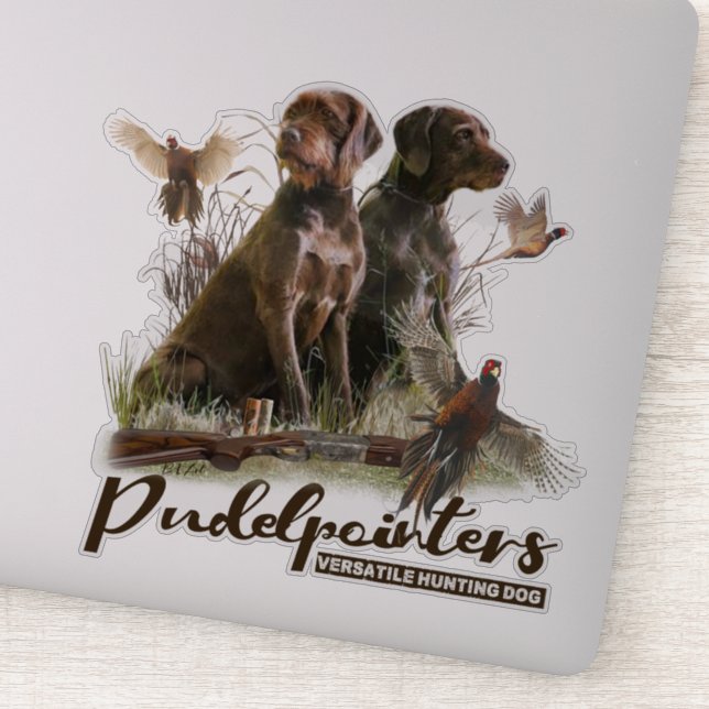 Pudelpointers, Hunting pheasant Sticker (Detail)
